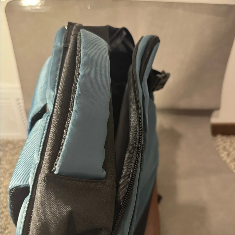 Convertible Travel Backpack w/ USB Charging Port – Teal & Black Laptop Backpack